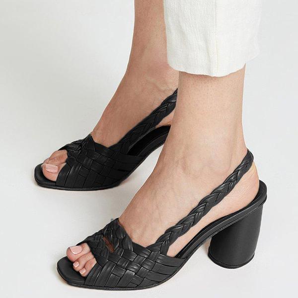Vintage high-heeled sandals