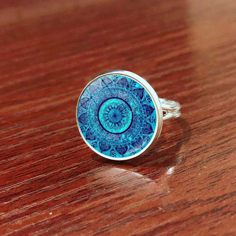 Mandala Turquoise Ring