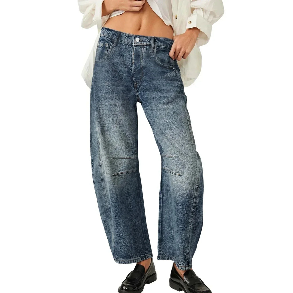 Relaxed tapered cargo jeans