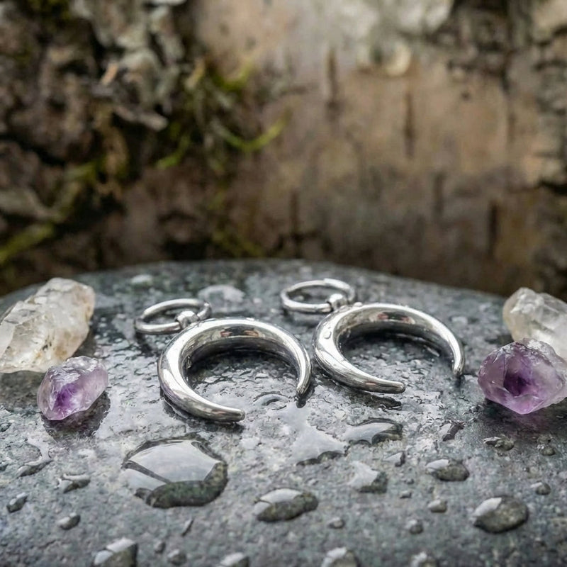 Minimalist Crescent Moon Earrings