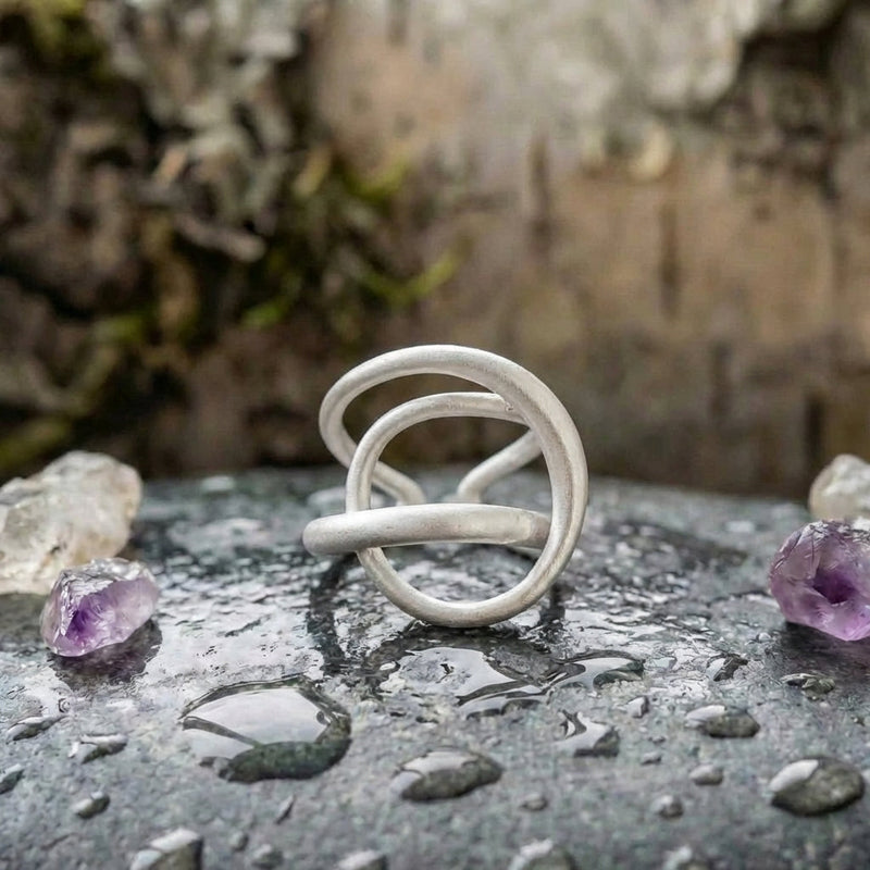 Minimalist Silver Cross Ring