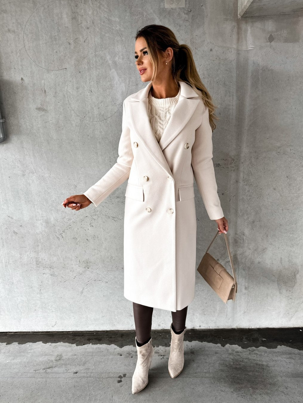 Elegant long jacket for women