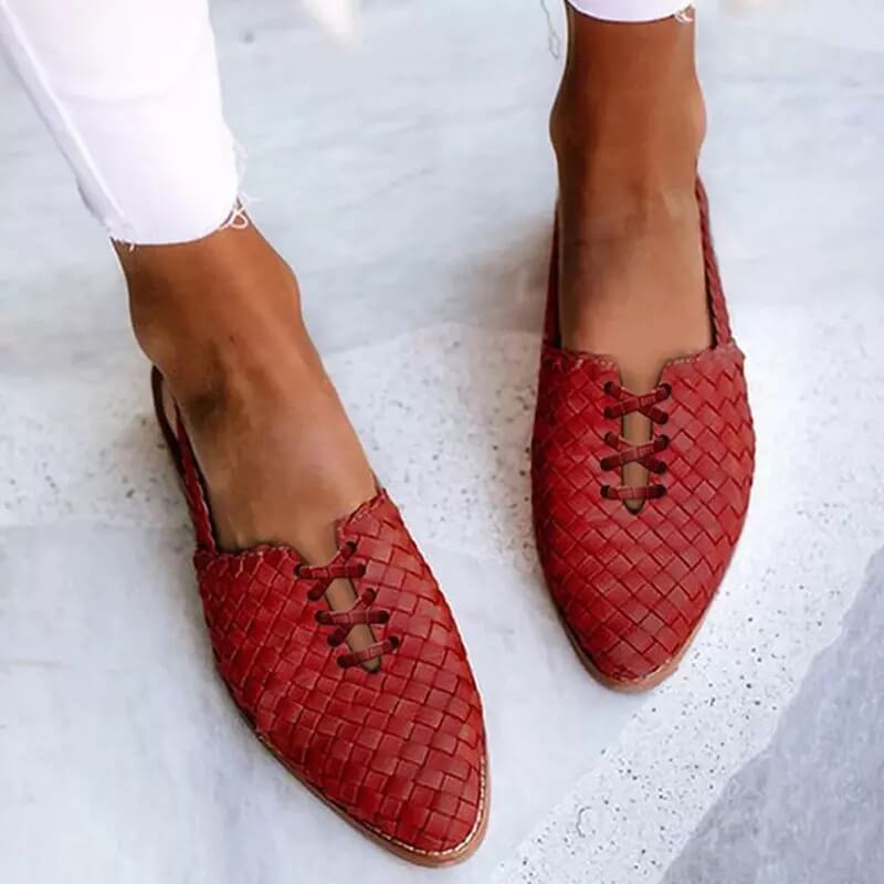 Woven slip-on sandals