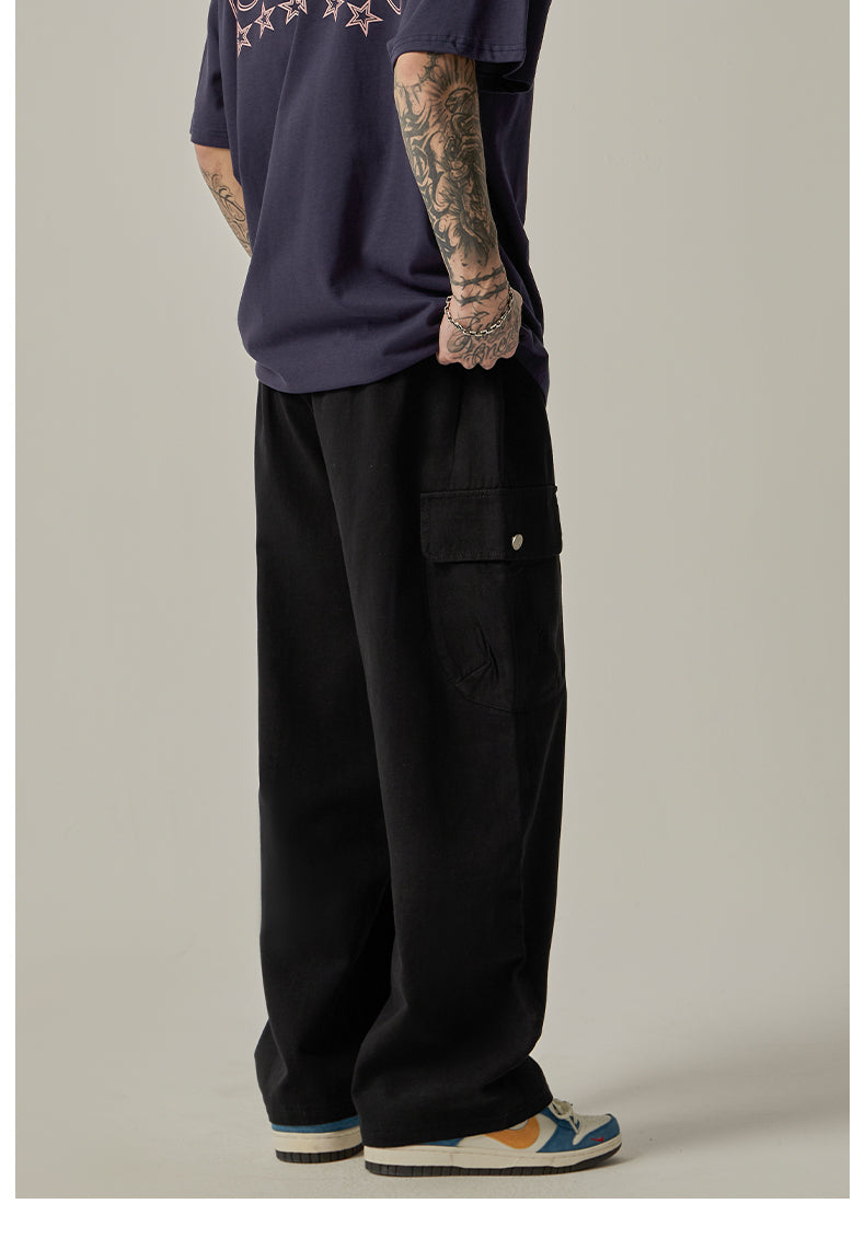 Brown Loose Utility Cargo Pants