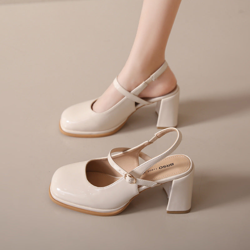 KS | Shoes with chunky heel and adjustable strap