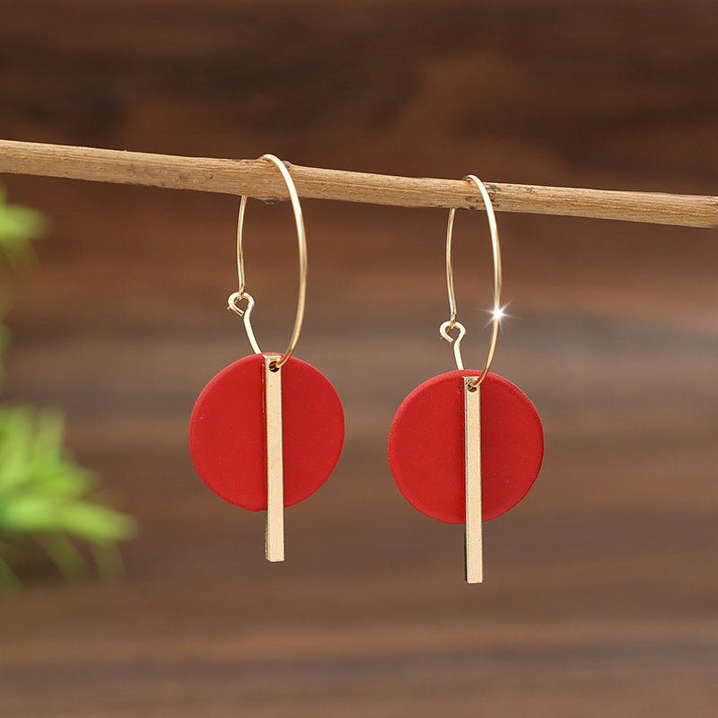 Vintage Obsidian Beam Earrings