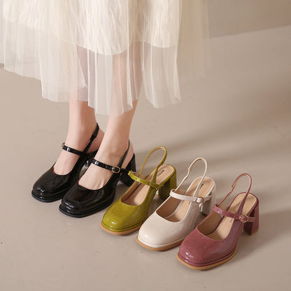 KS | Shoes with chunky heel and adjustable strap