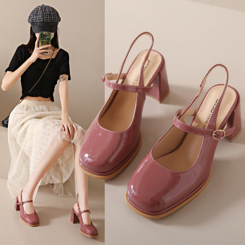 KS | Shoes with chunky heel and adjustable strap