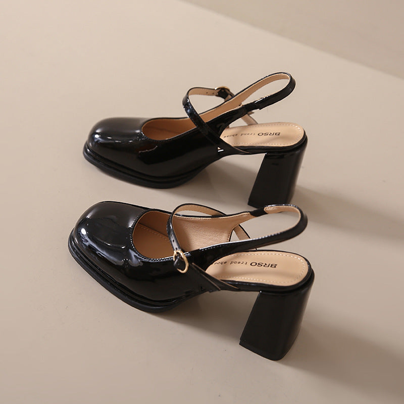 KS | Shoes with chunky heel and adjustable strap
