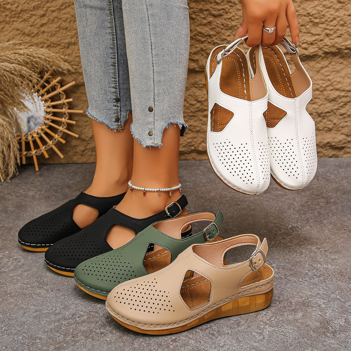 Vintage inspired orthopedic sandal