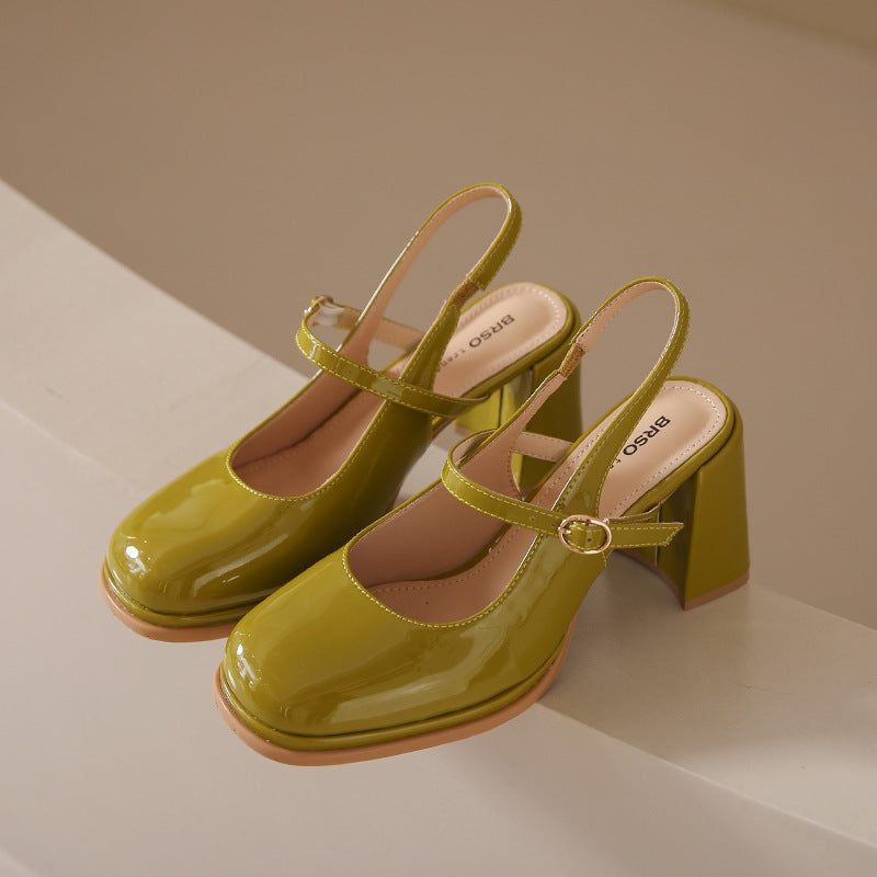 KS | Shoes with chunky heel and adjustable strap
