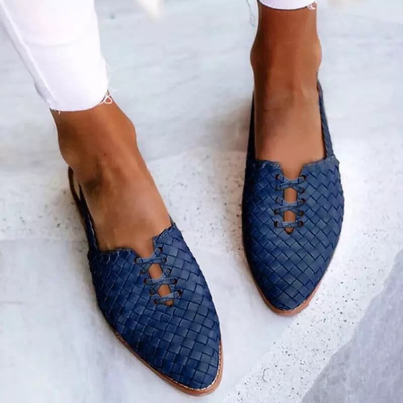 Woven slip-on sandals