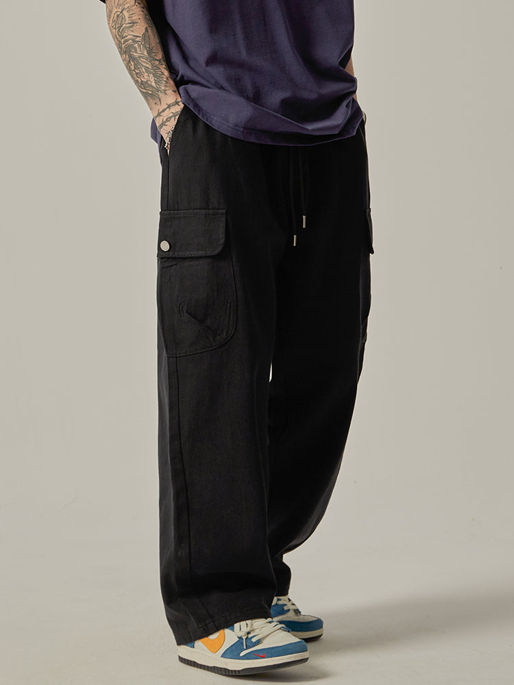 Brown Loose Utility Cargo Pants