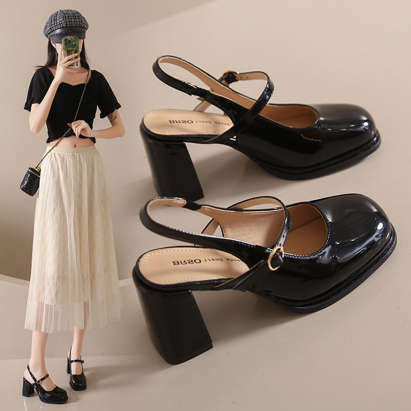 KS | Shoes with chunky heel and adjustable strap