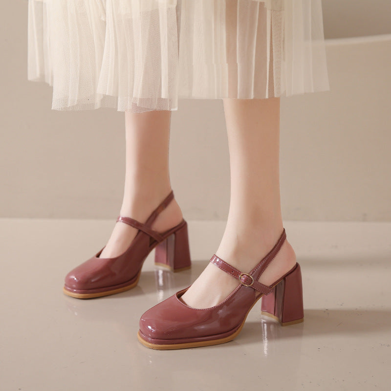 KS | Shoes with chunky heel and adjustable strap