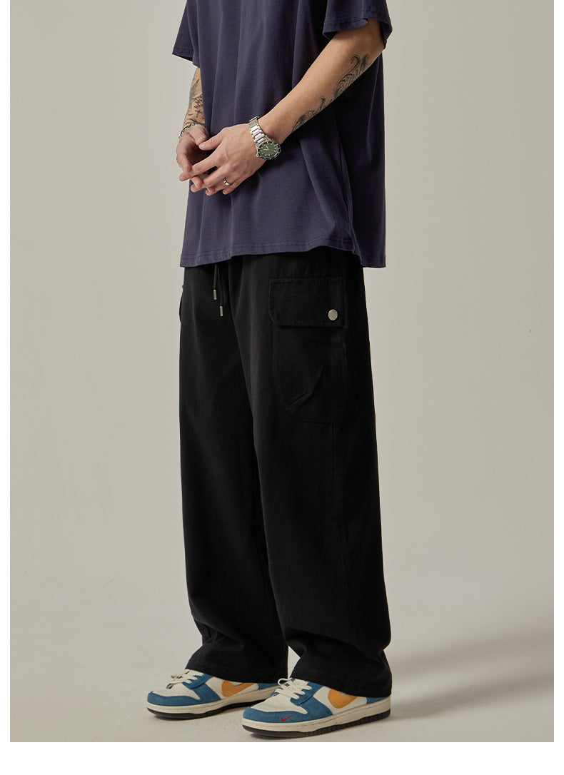 Brown Loose Utility Cargo Pants