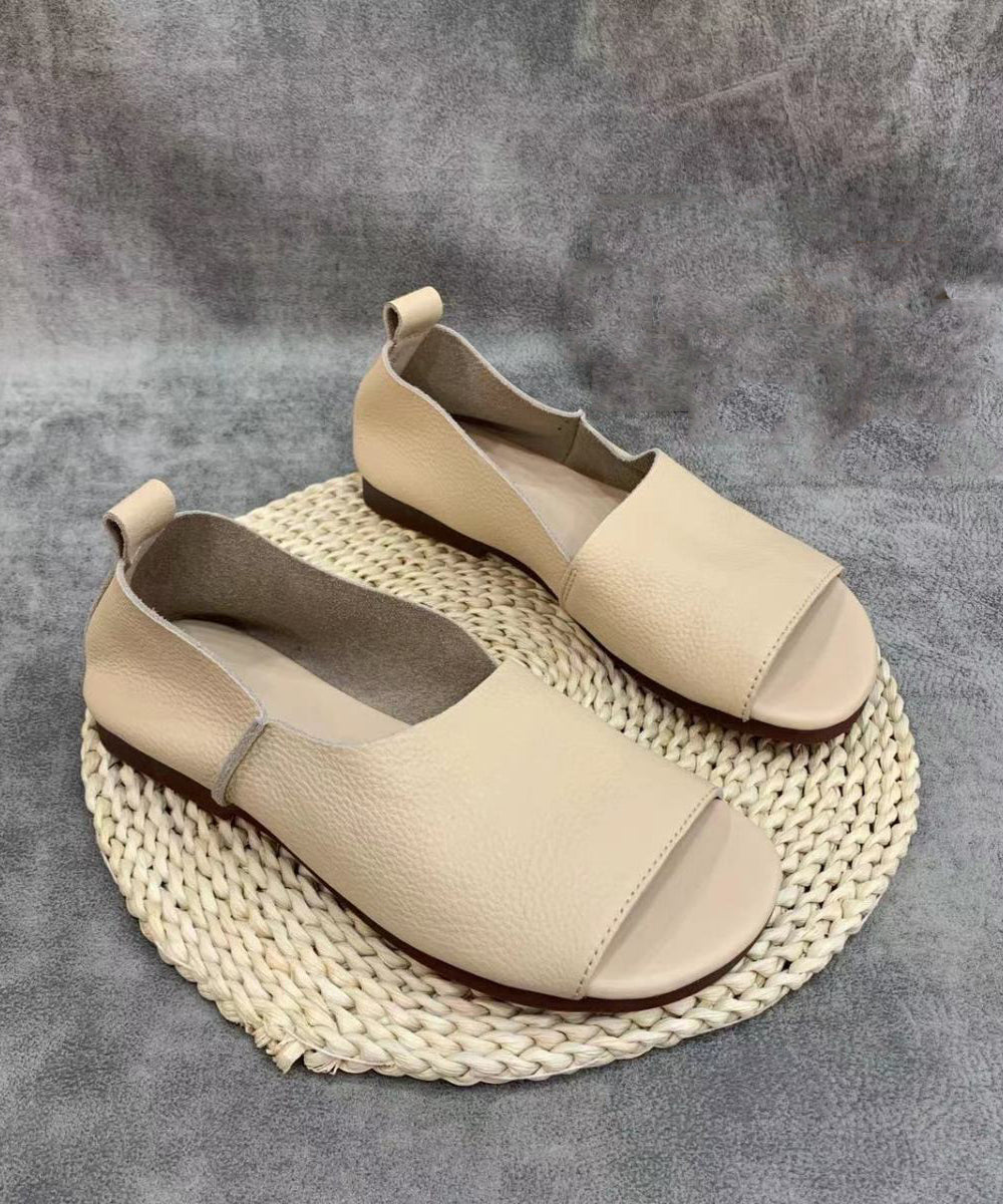 Minimalist open-toe slip-ons