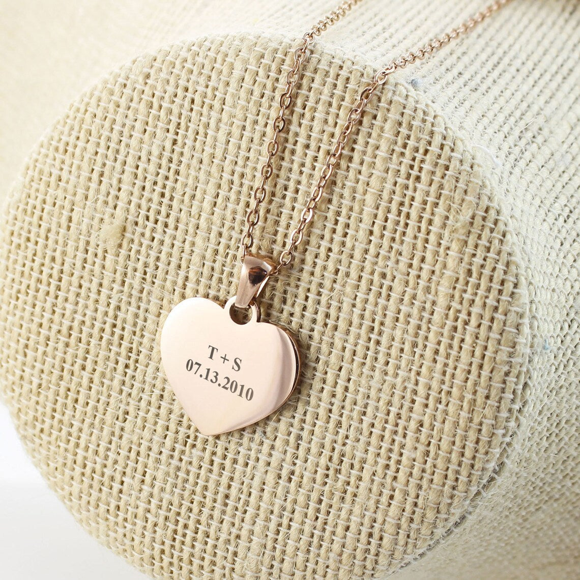 Personalized Heart Necklace