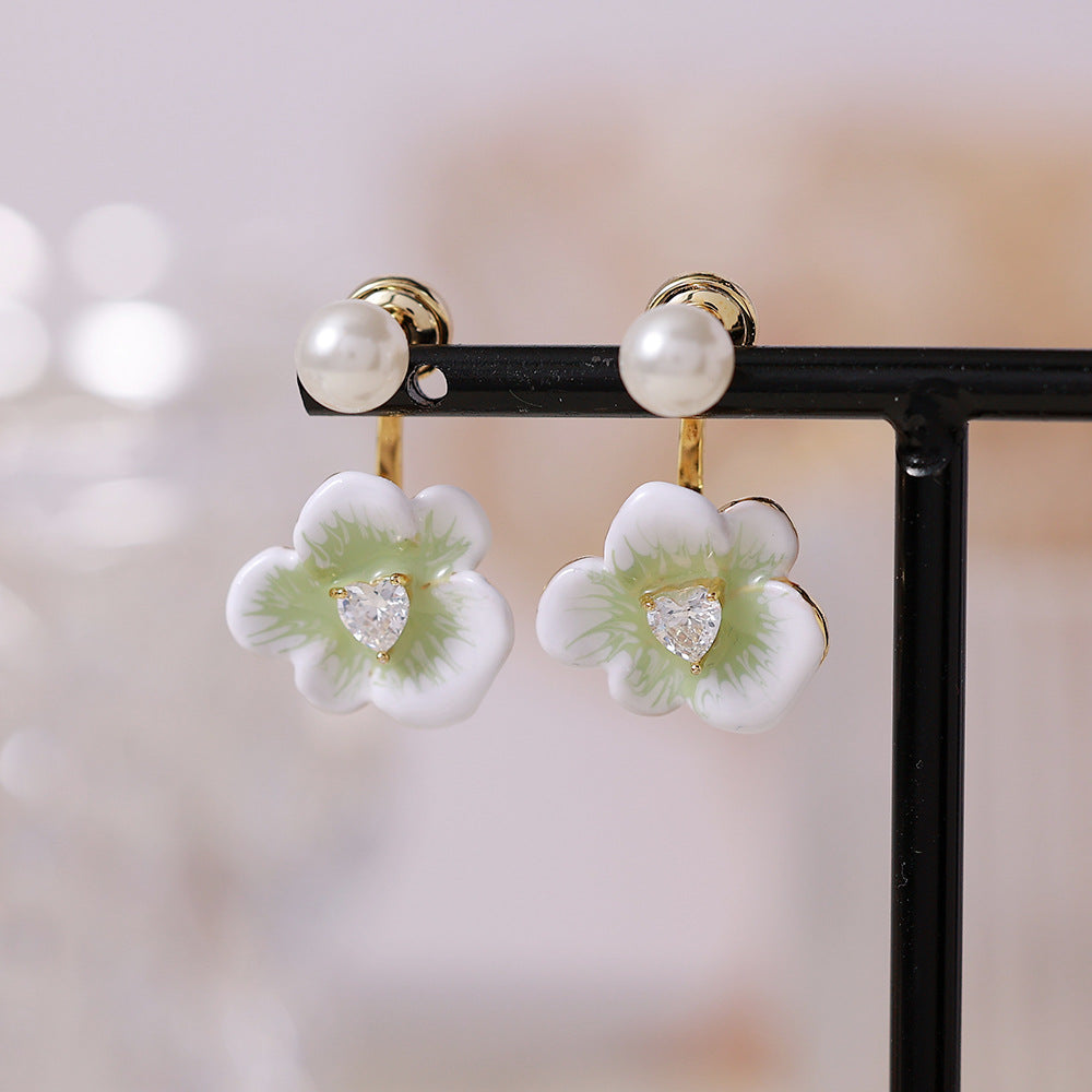 Romantic Flower Pearl Earrings