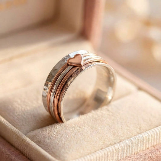 Romantic Heart Spinner Ring