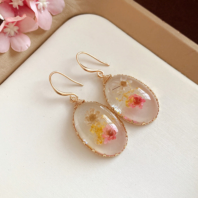 Romantic Pressed Flower Earrings