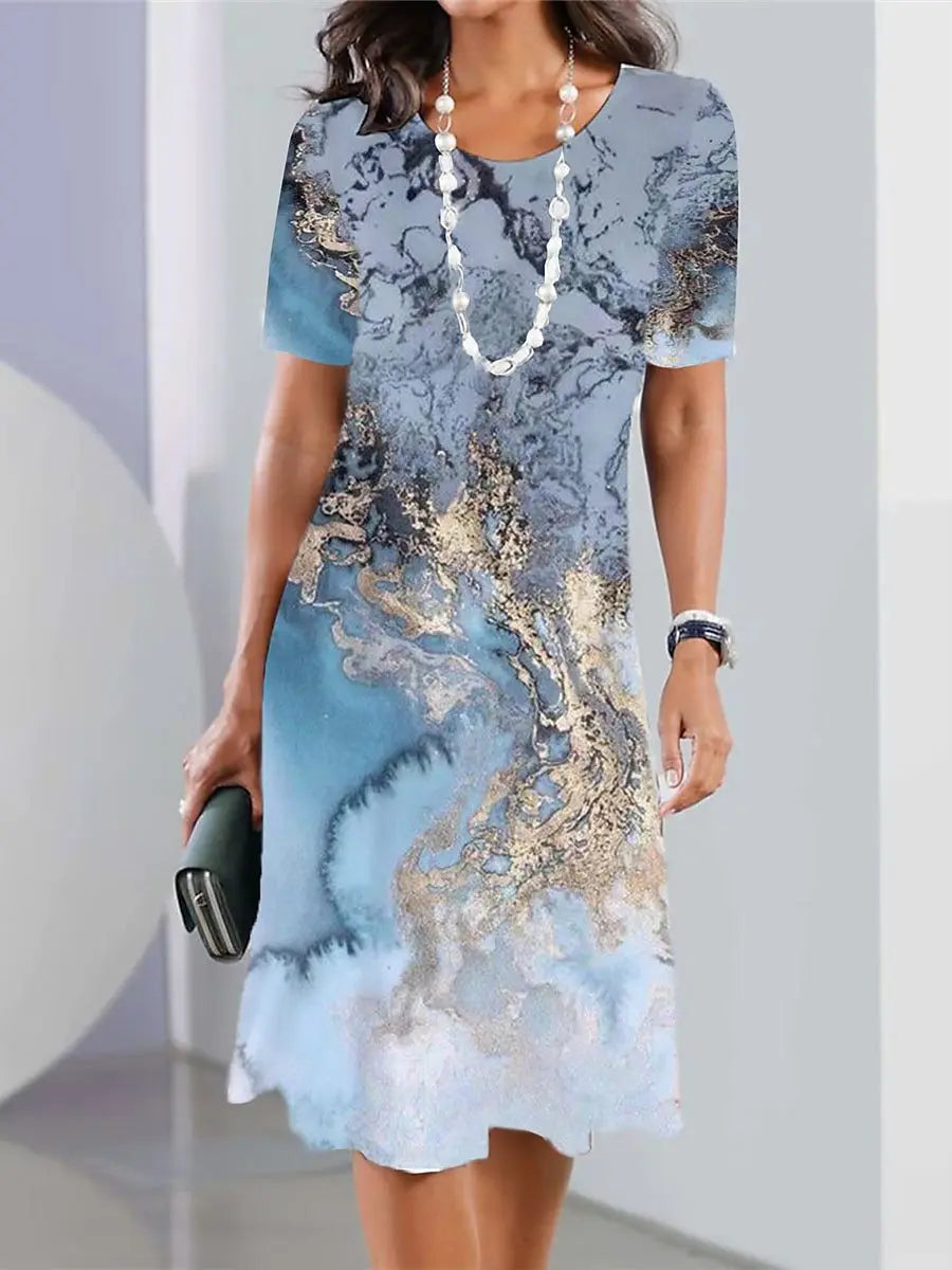Vintage Print Women's Dresses