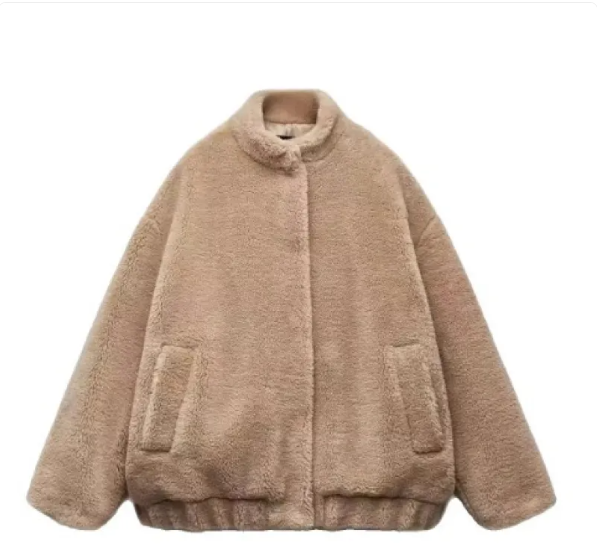 Soft teddy bear coat for women