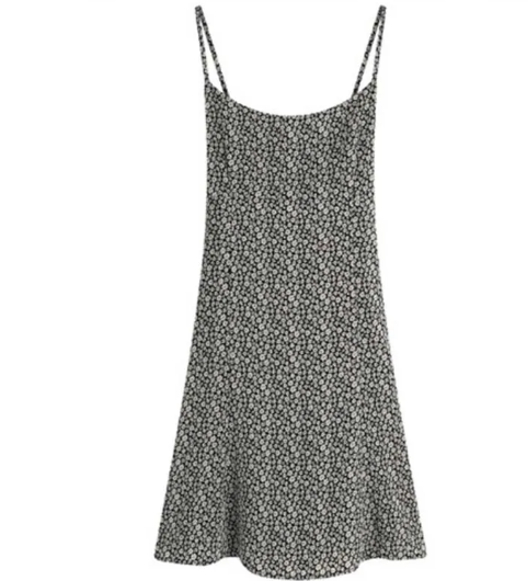 Sleeveless dress with a trendy print