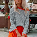 Long sleeve striped cotton shirt