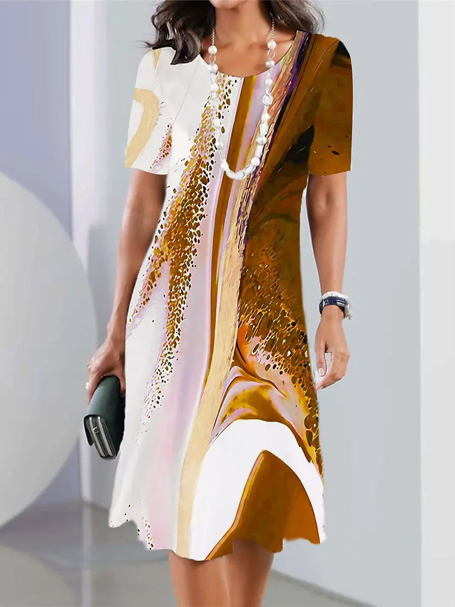 Vintage Print Women's Dresses