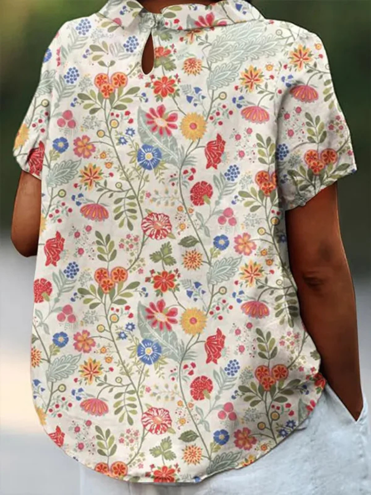 Floral print blouse for women