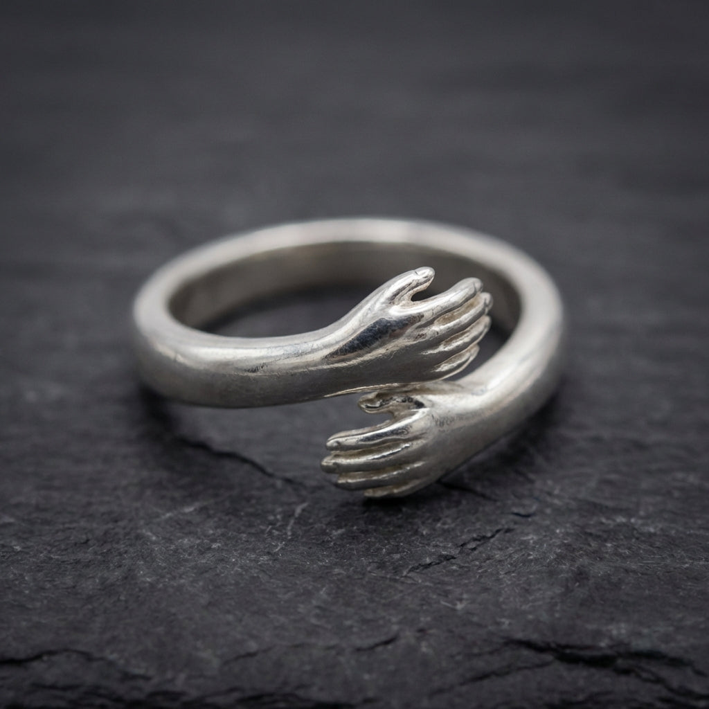 Silver Adjustable Hug Ring