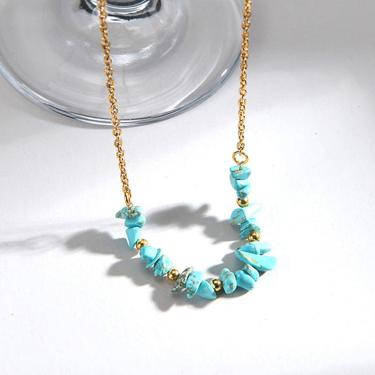 Turquoise Chip Necklace