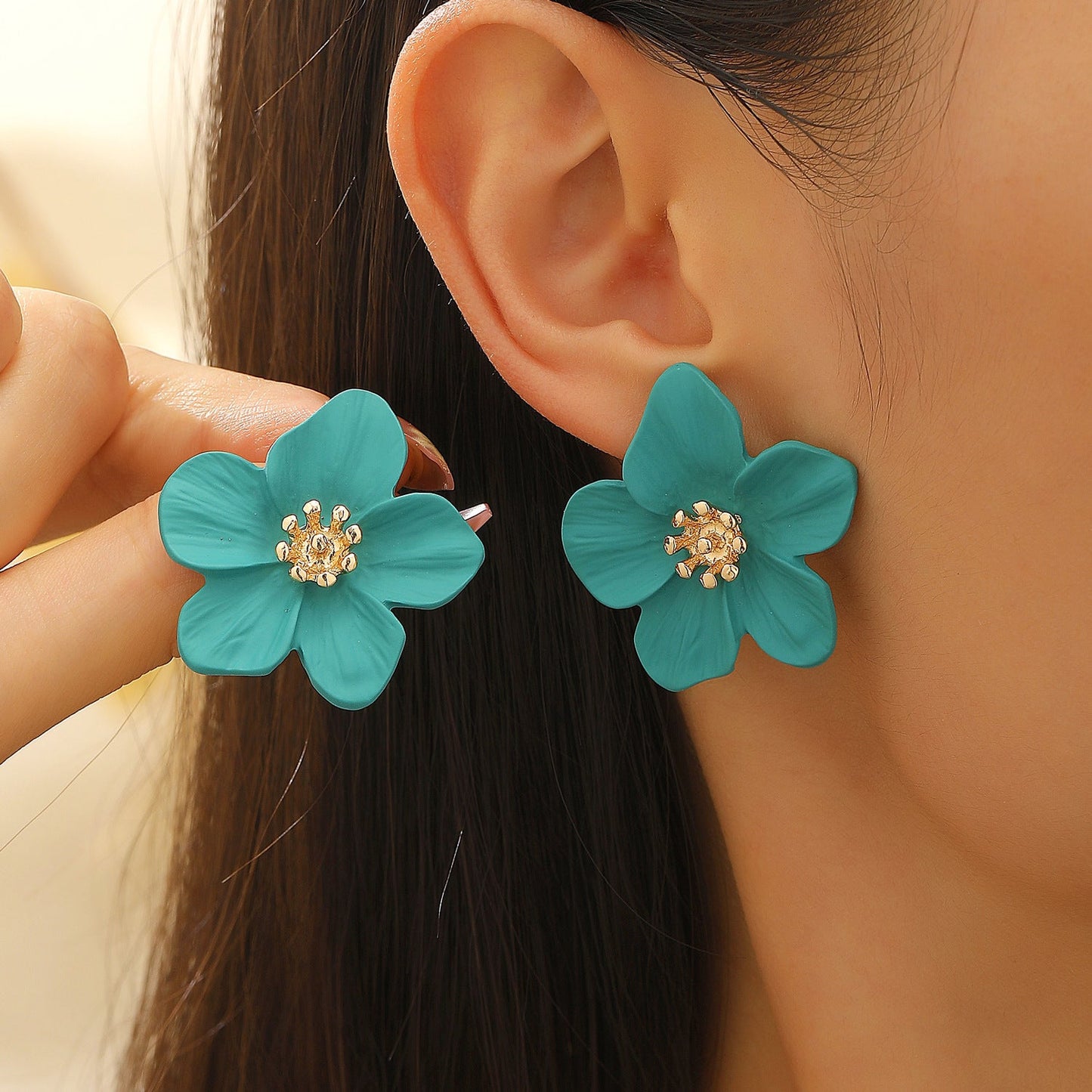 Turquoise Flower Earrings