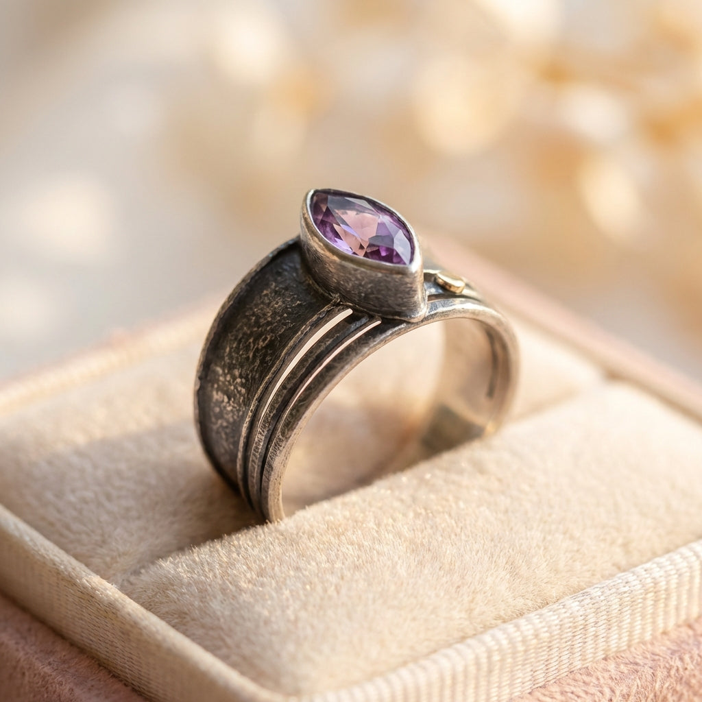 Vintage Amethyst Stone Ring