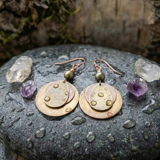 Vintage Beaded Hook Dangle Earrings