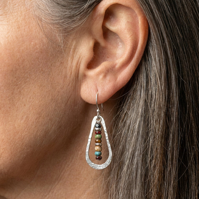 Beaded Teardrop Earrings