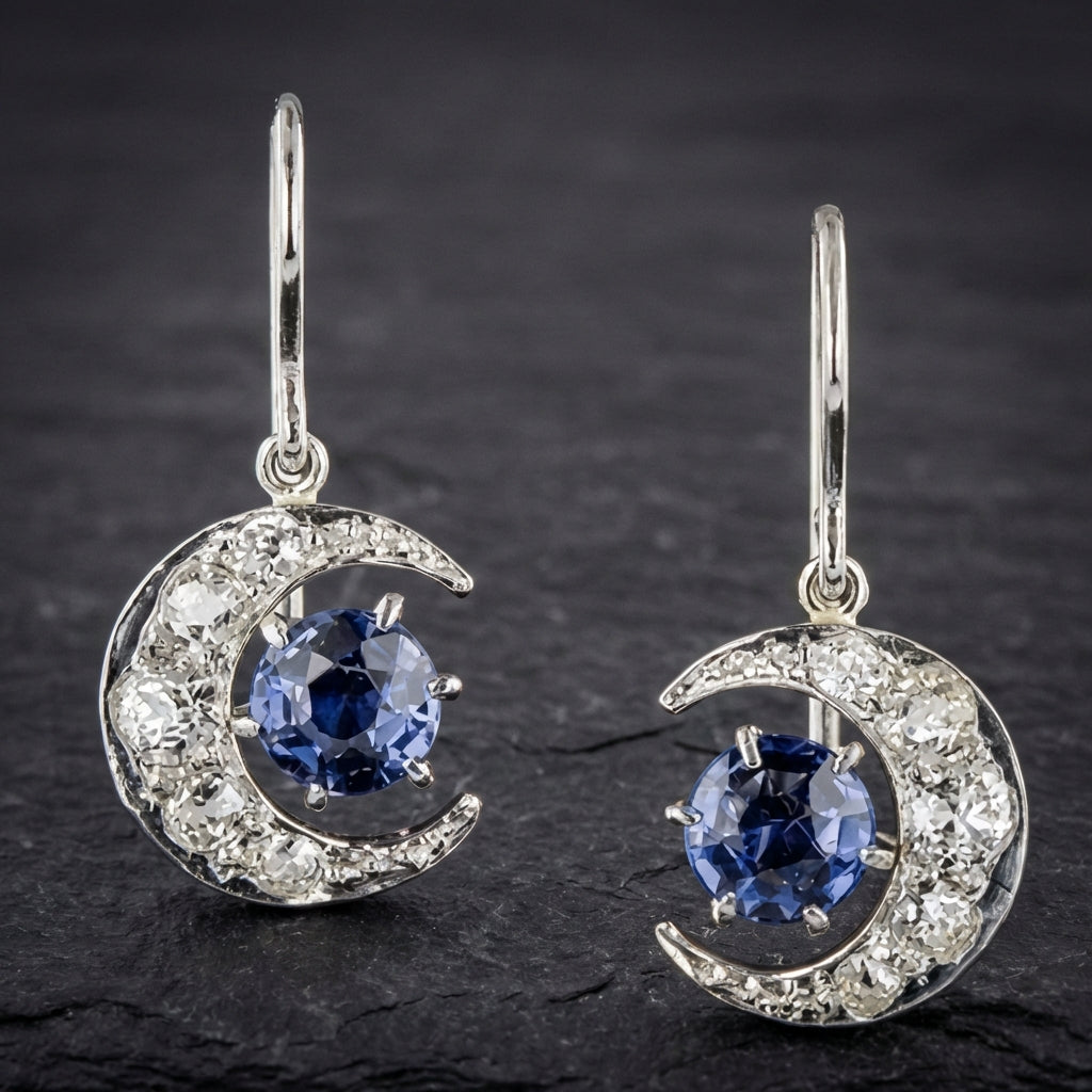 Vintage Blue Moonlight Earrings