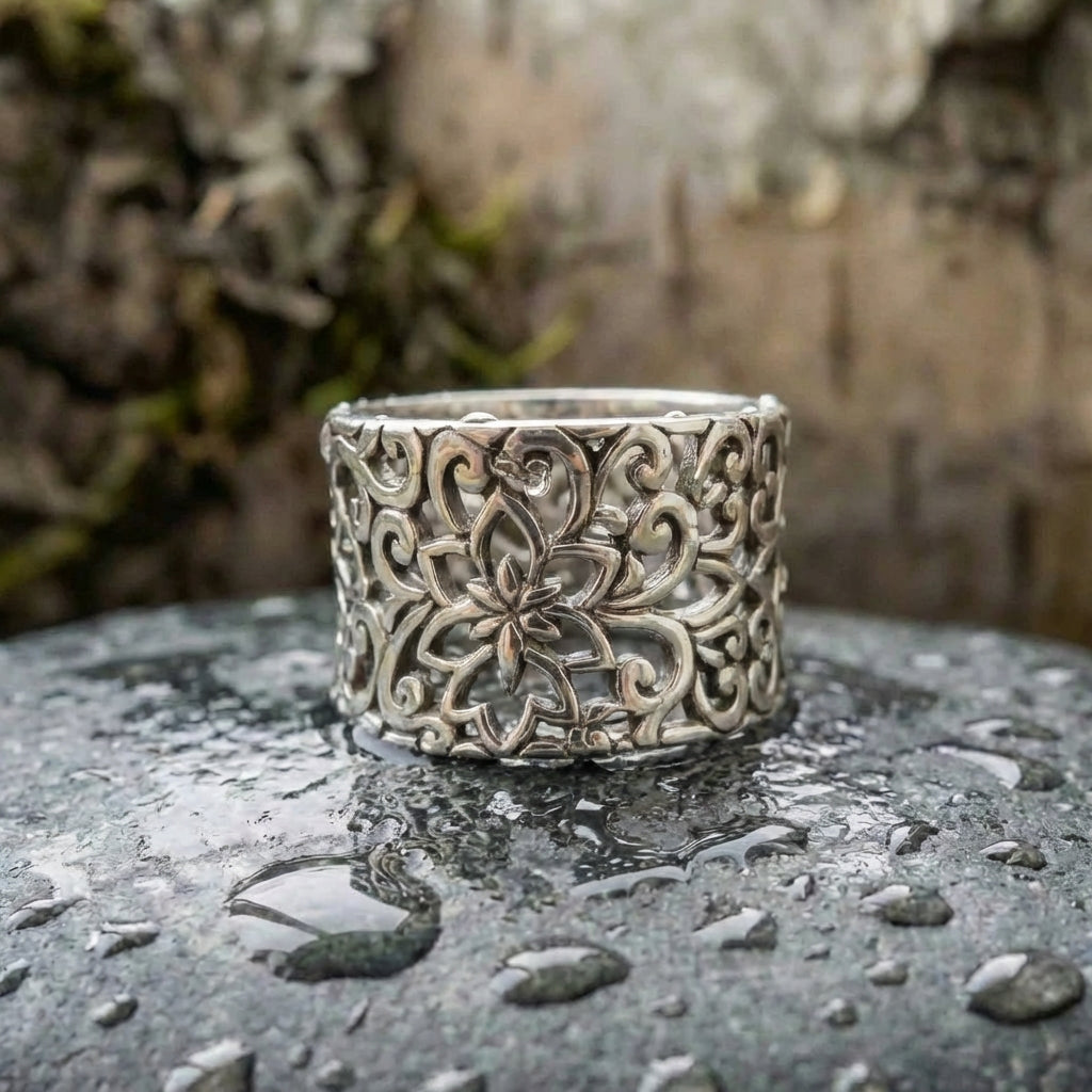 Vintage Bohemian Flower Ring
