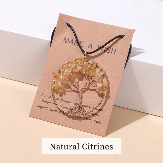 Vintage Citrine Tree Necklace