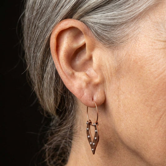 Copper Heart Earrings