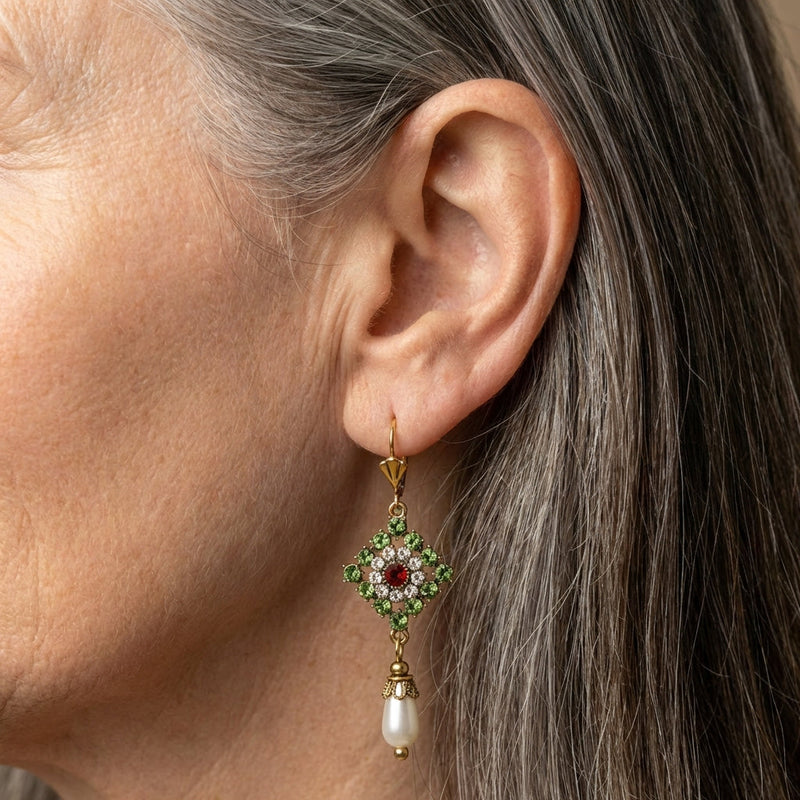 Crystal Pearl Earrings