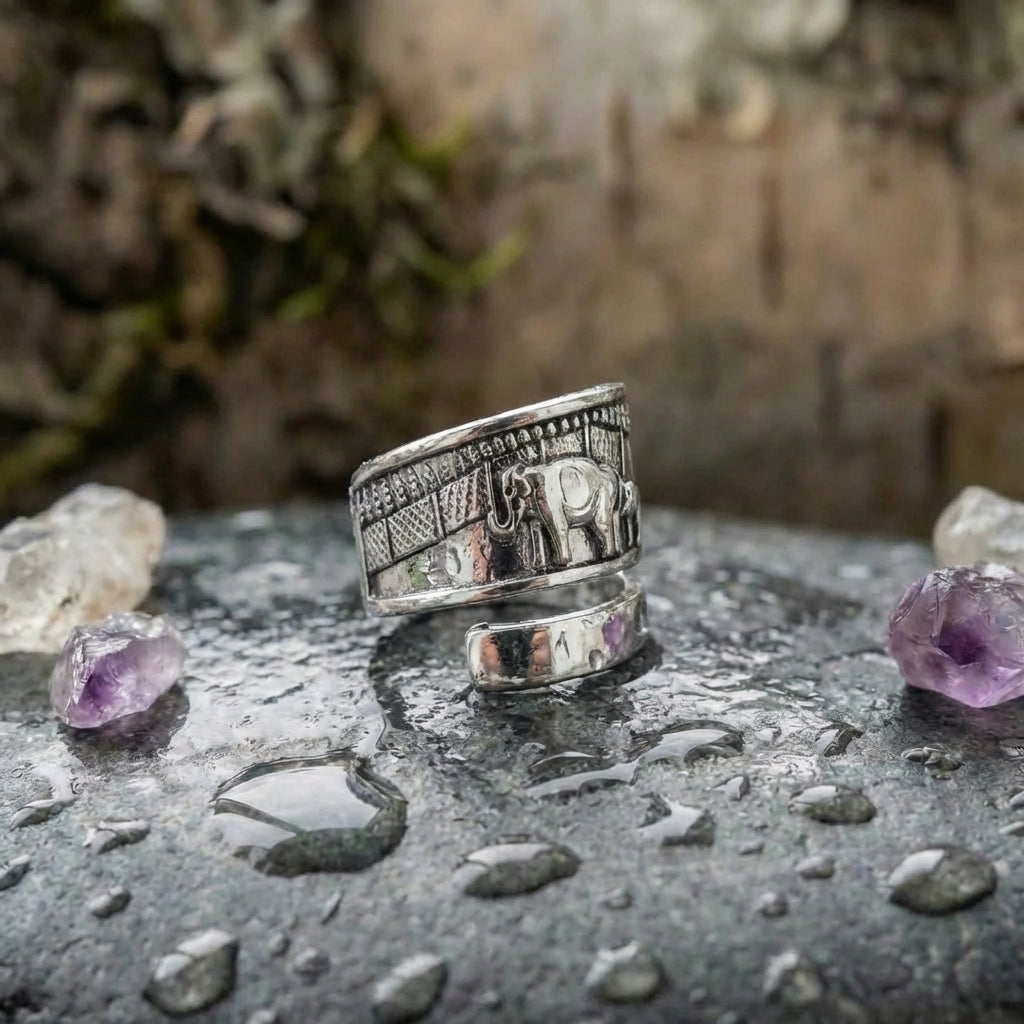 Vintage Elephant Spoon Ring
