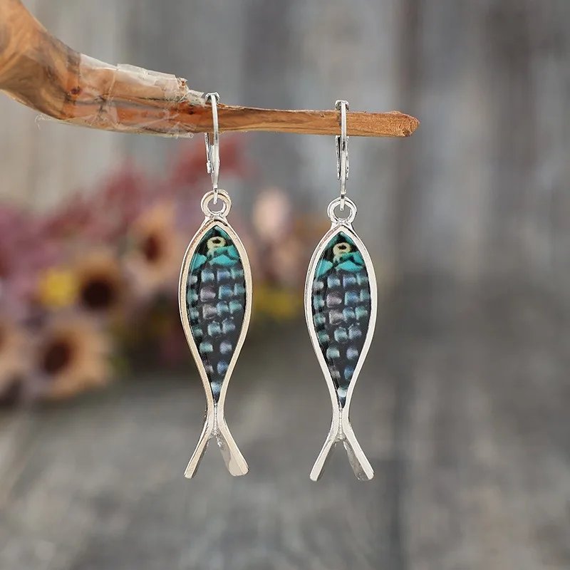 Vintage Fish Dangle Earrings