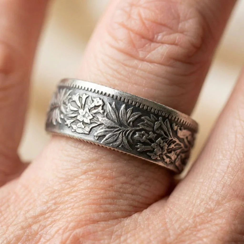 Vintage Flower Silver Ring