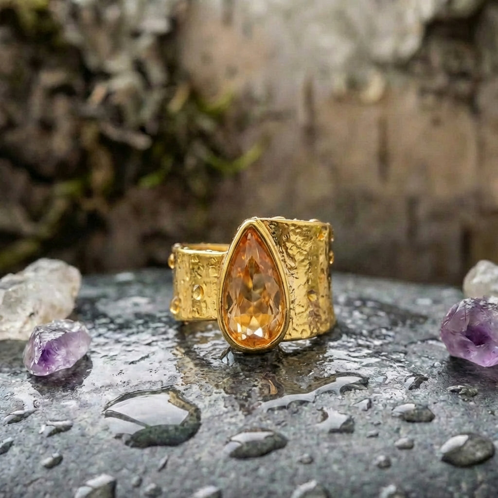 Vintage Gold Citrine Ring