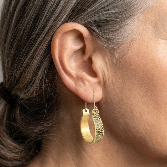 Gold Flower Earrings