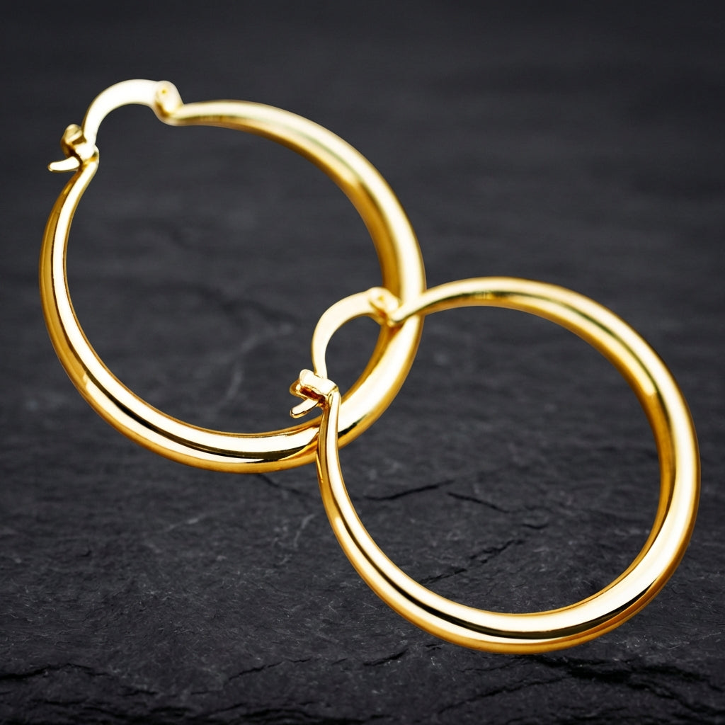 Vintage Golden Hoops