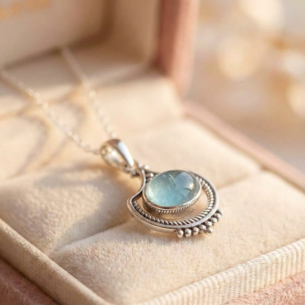 Vintage Green Stone Necklace