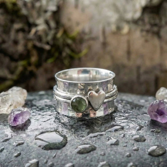 Vintage Heart Stone Ring